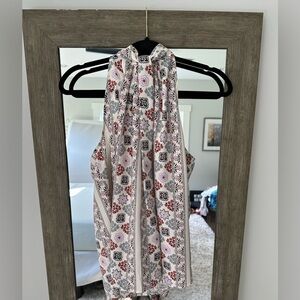 Ann Taylor Floral Print Blouse - Poppy, blue, Pink, Black on Cream